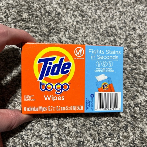3x Tide To Go Wipes 6 Ct 5" x 6" Wipes Each Travel Size Instant Stain Remover - Picture 4 of 5
